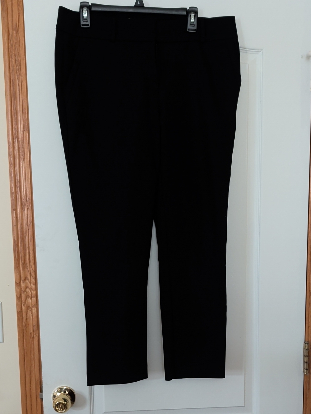 LOFT Black Ankle-Length Straight-Leg Pants Tote1